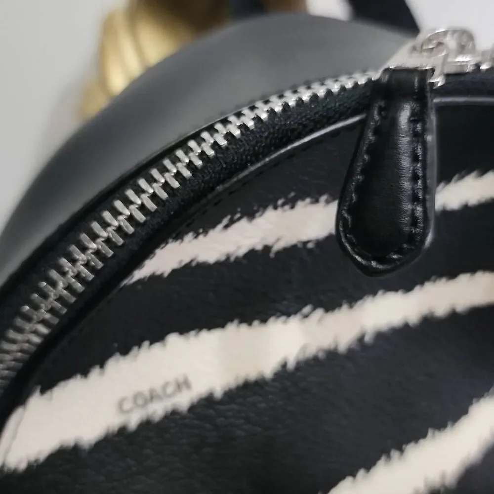 Coach Mini Charlie Backpack in Zebra Print